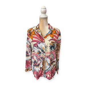 Maaji Hawaiian Daydream Pajama Top Size M Medium Floral Button Up